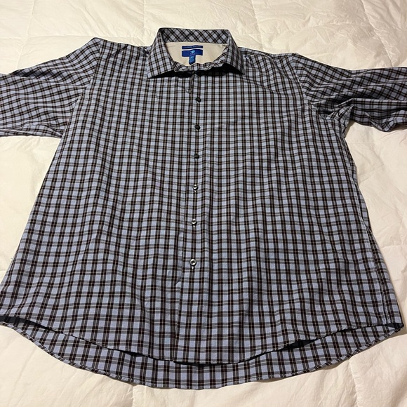 Size 3XL Long Sleeve Men’s Shirt 100% Cotton. Non-Iron Slim Fit Casual Buisness - Picture 1 of 9